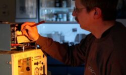 EES Engineer checking results from Emission Testing from a Industrial Power Plant